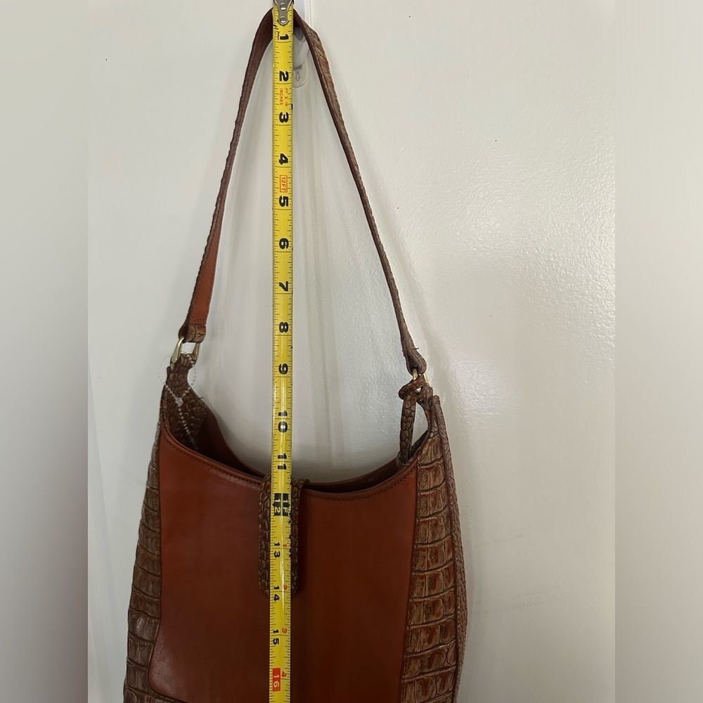 NWOT Brahmin Pecan Embossed Leather Shoulder Brown Women's Bag - Picture 13 of 15